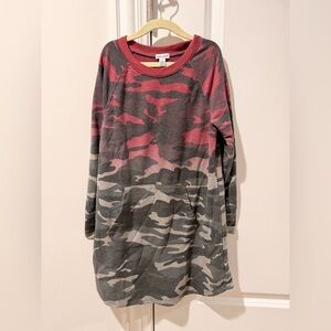 Splendid Kids Camo Dress - Red and Gray